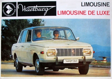 Wartburg Limousine De Luxe Modelprogram 1968 Carbrochure (7495)